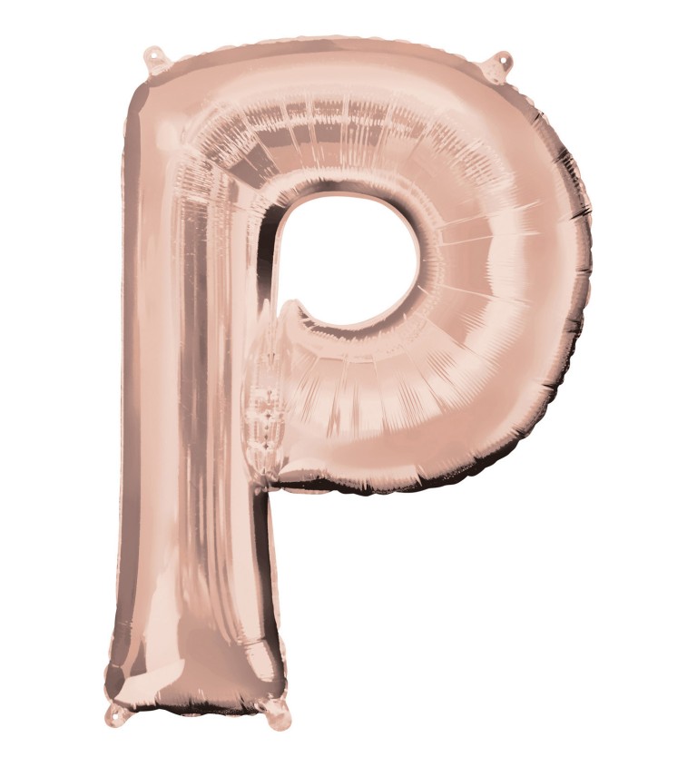Fóliový balónek - P Růžové zlato