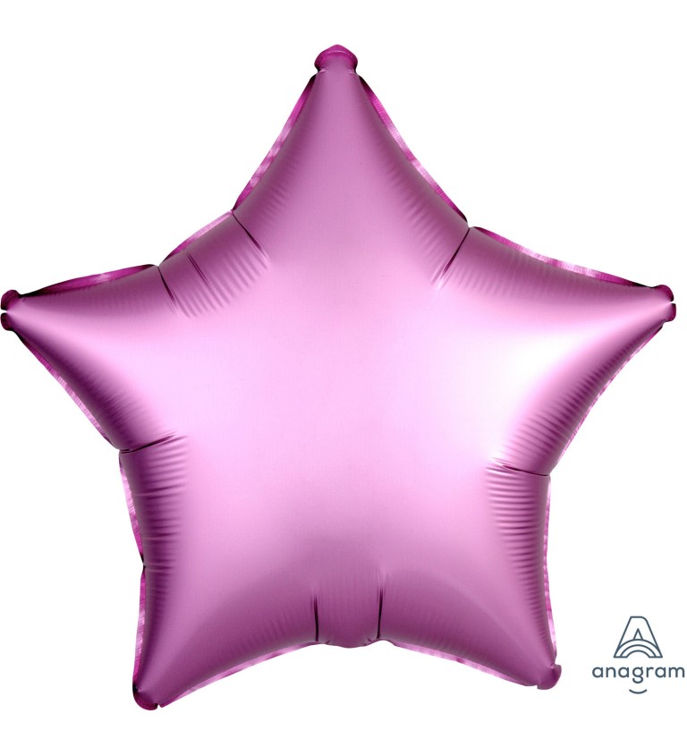 Fóliový balónek - Hvězda Růžová