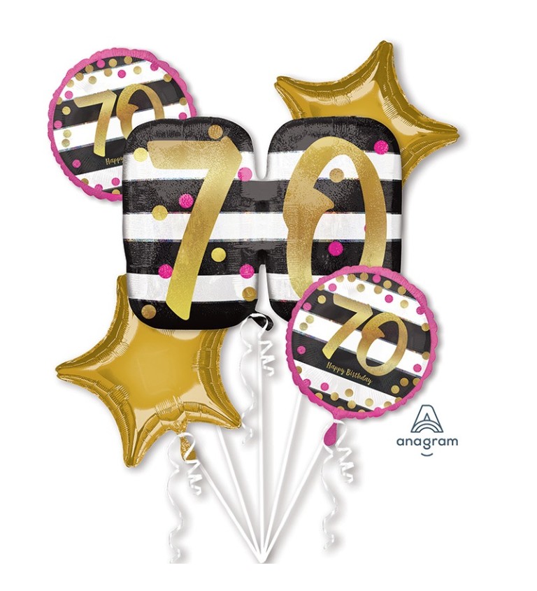 Balonky - 70 let "Pink & Gold"
