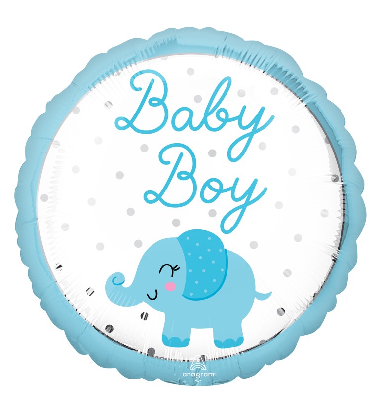 Baby Boy fóliový balónek - slon