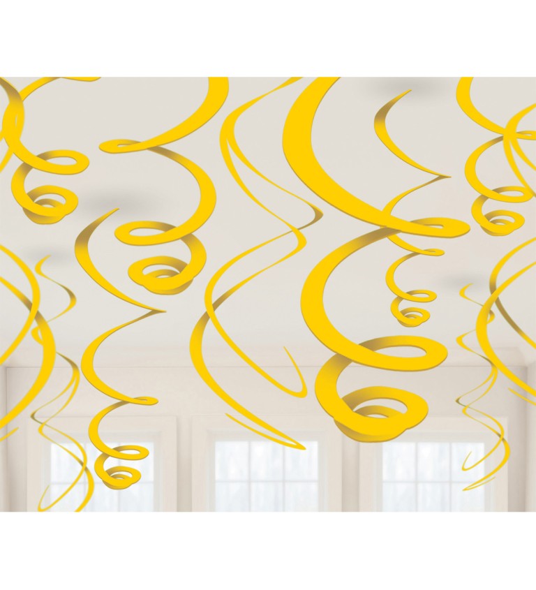 Dekorativní spirály - žluté