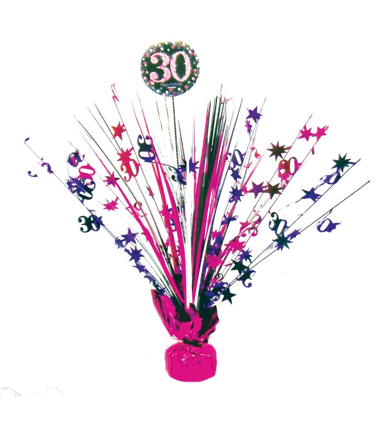Růžová fontána 30. narozeniny - dekorace