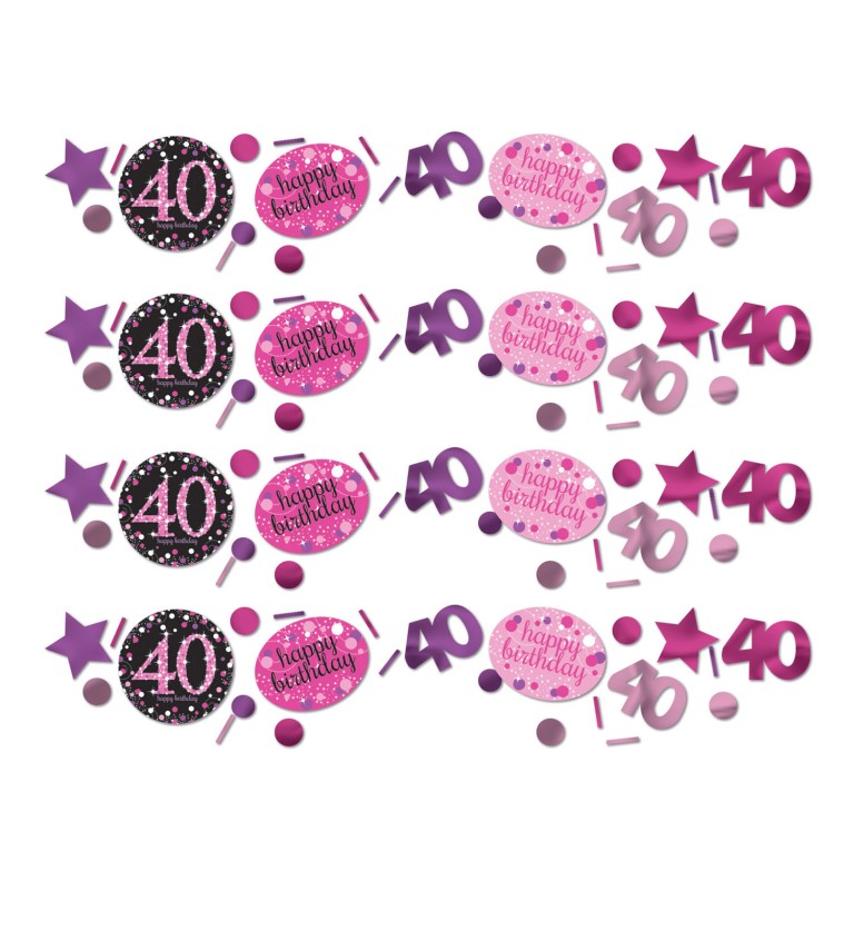 Konfety 40 - Růžové