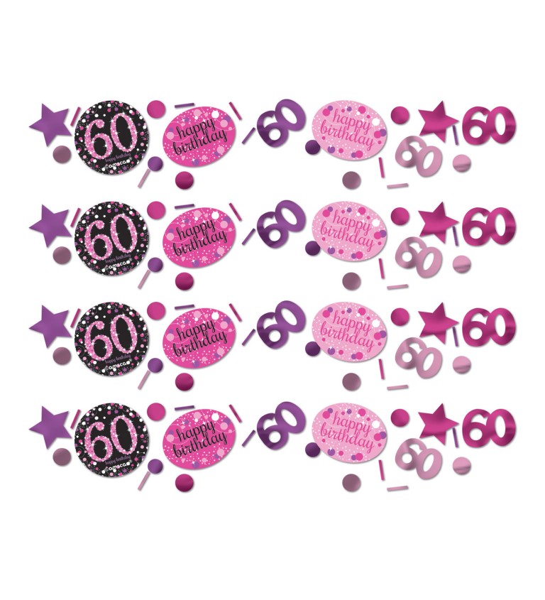 Konfety 60 - Růžové