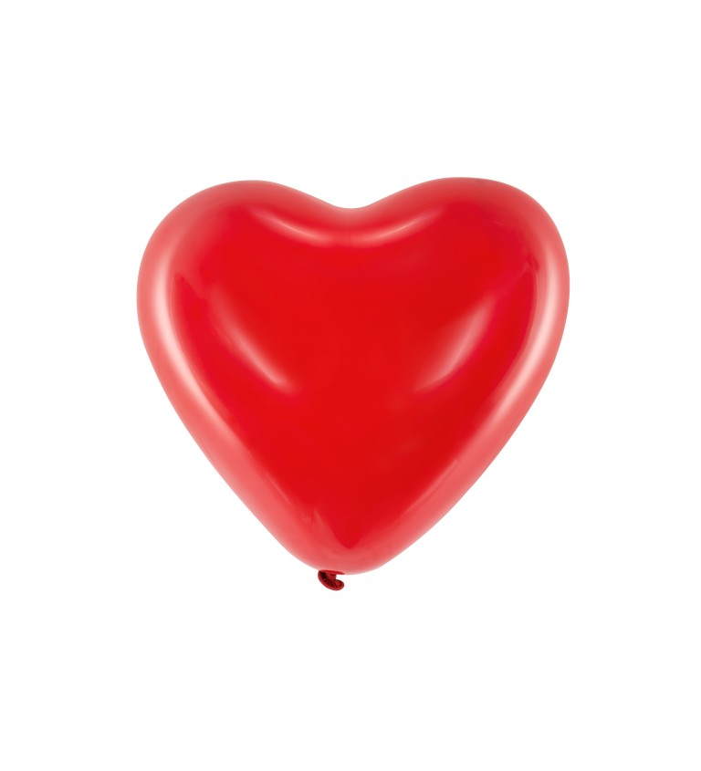 Pastelově červené balónky - srdce