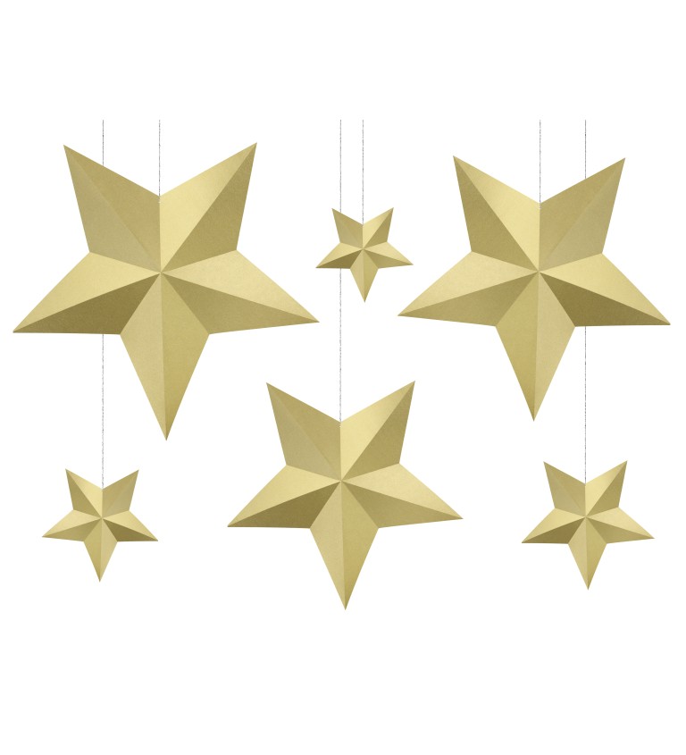 Dekorace - Zlaté hvězdy