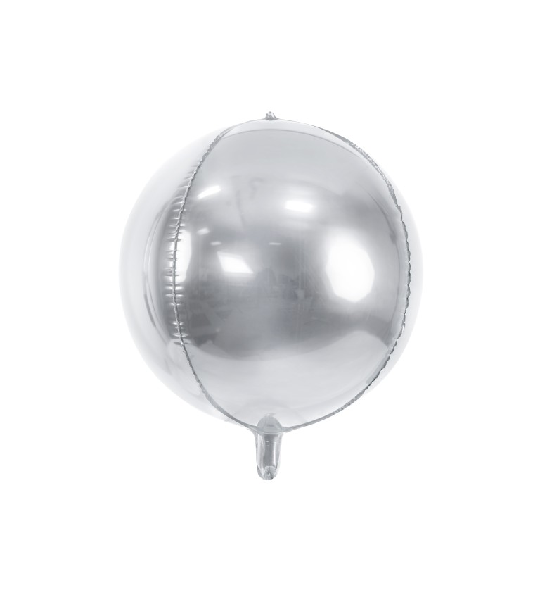 Kulatý fóliový balónek - stříbrný