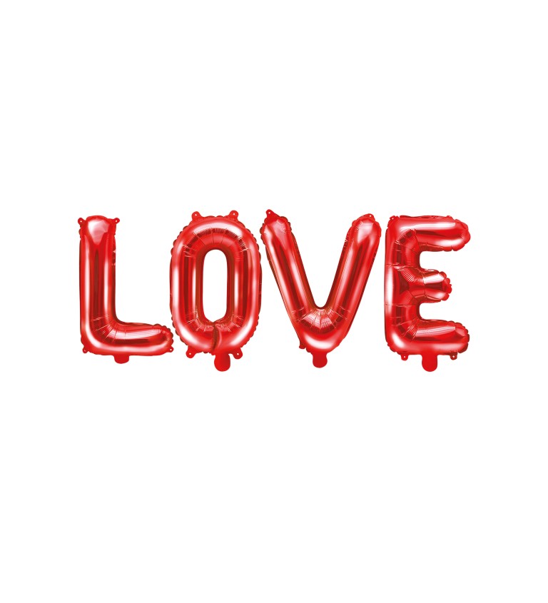 Fóliový nápis LOVE červený, 140 cm