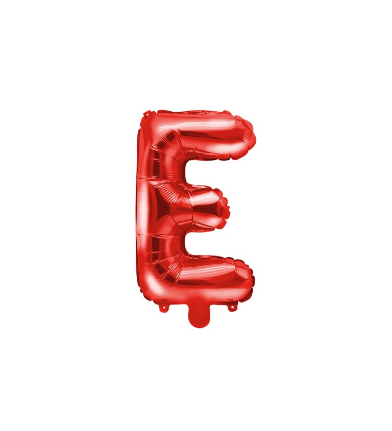 Fóliový balónek E - červený