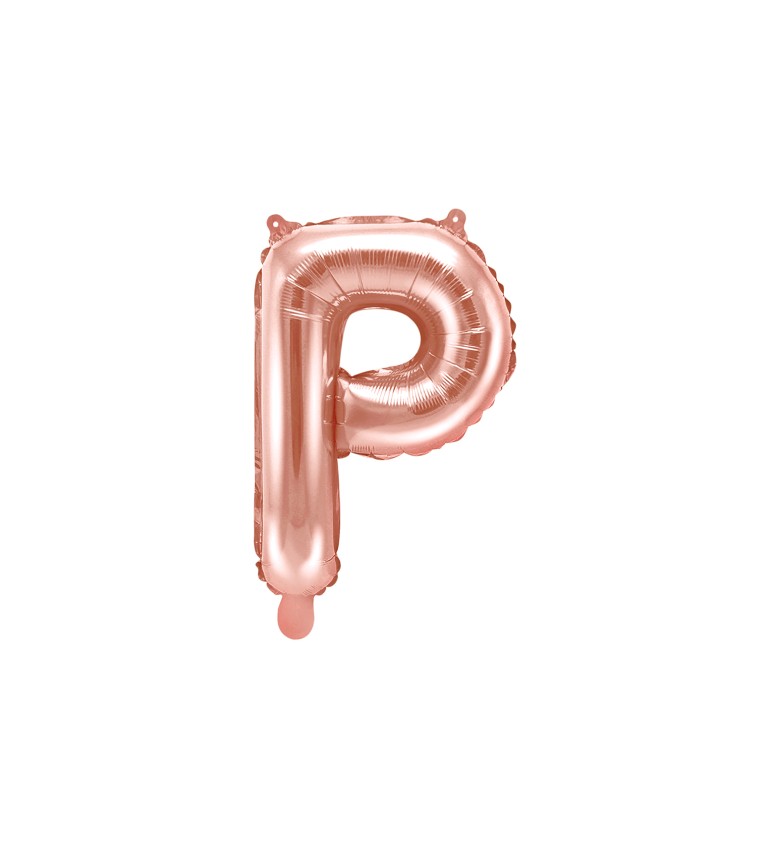 Fóliový balónek P - růžové zlato