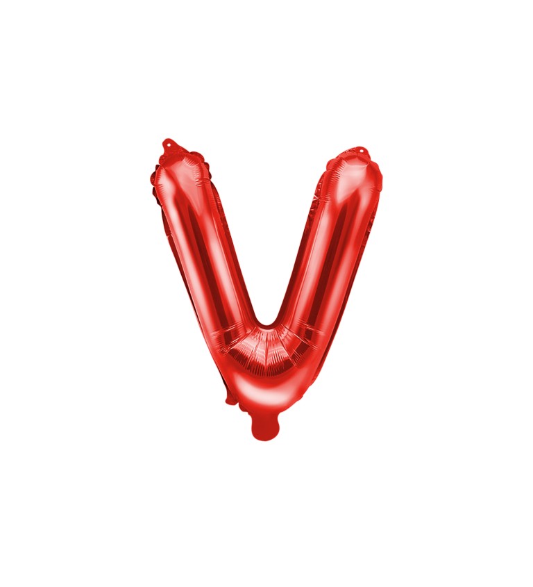 Fóliový balónek V - červený