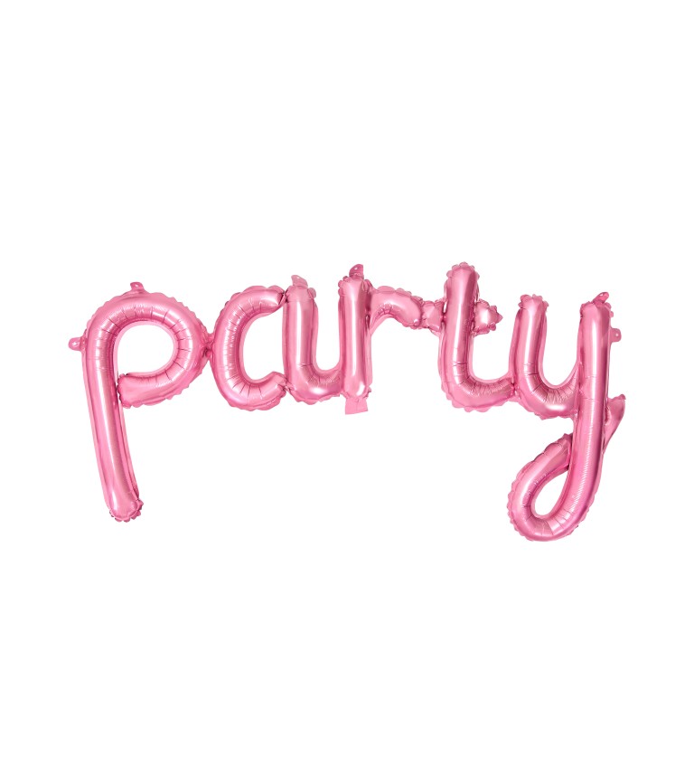 Růžový fóliový balónek Party