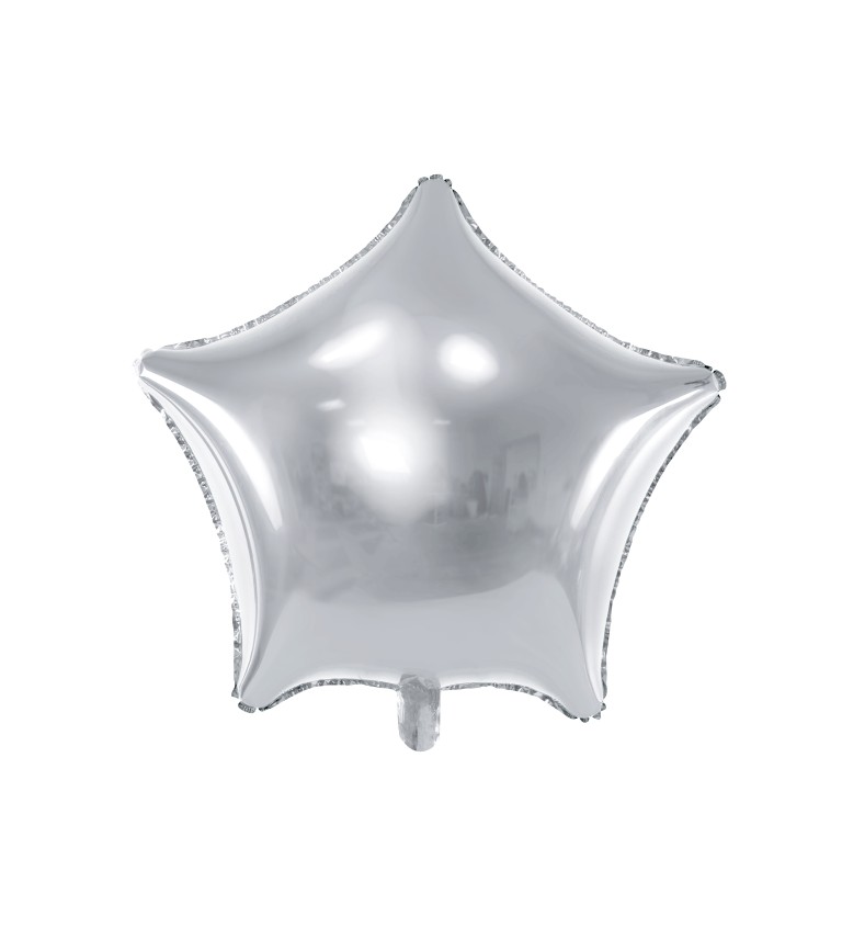 Fóliový balónek Stříbrná hvězda