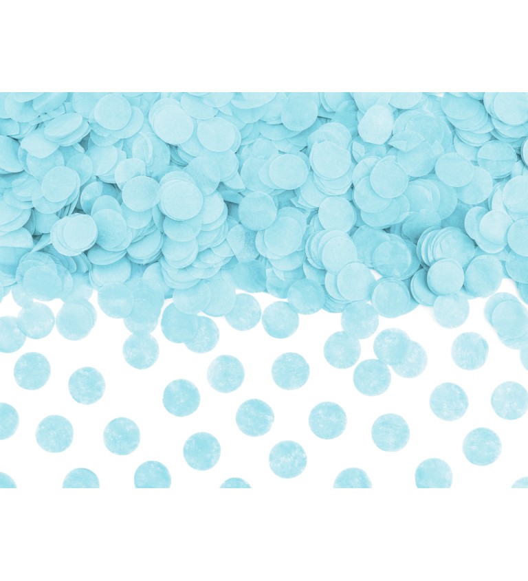Světle modré konfety - kolečka