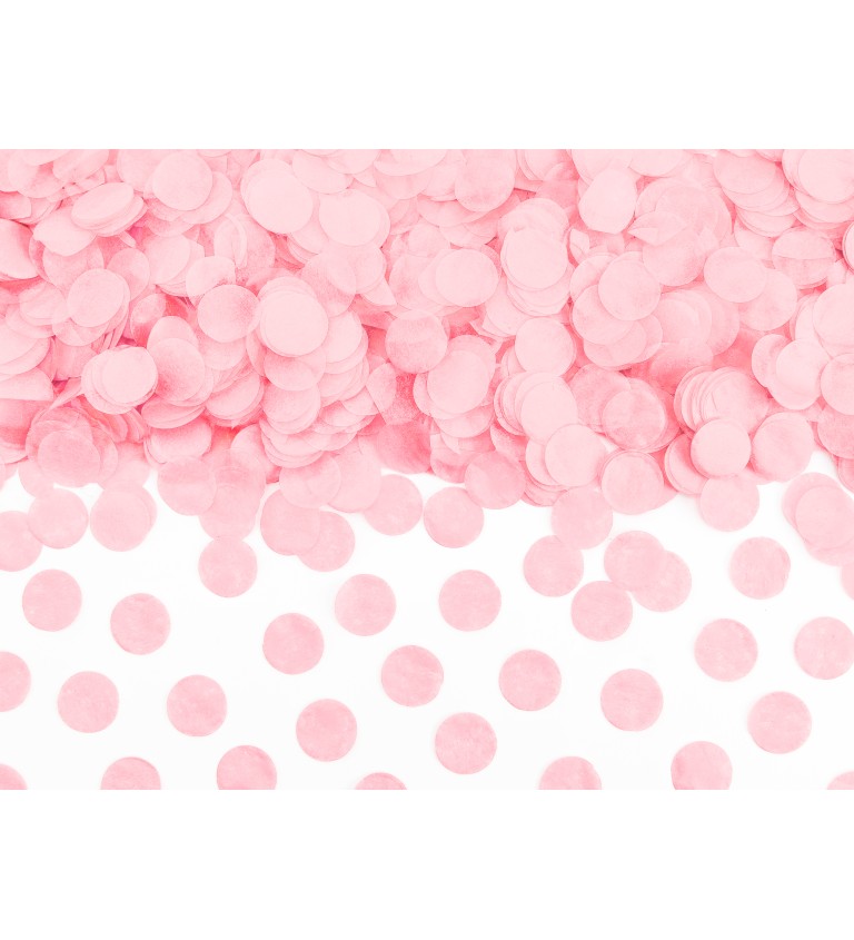 Světle růžové konfety - kolečka