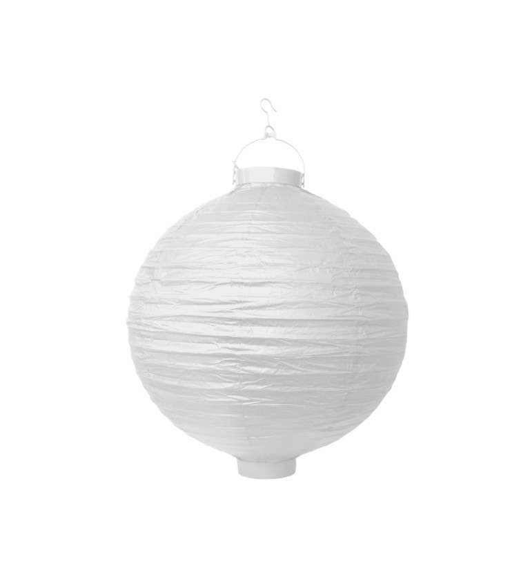 Papírový lampion 20 cm - Bílý