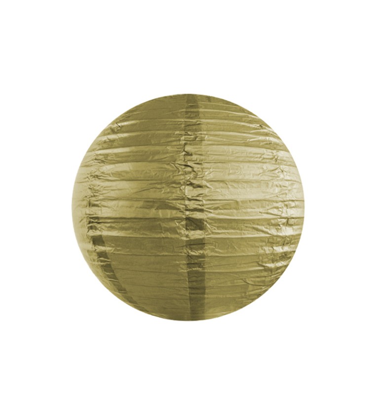 Papírový lampion II 35 cm - Zlatý