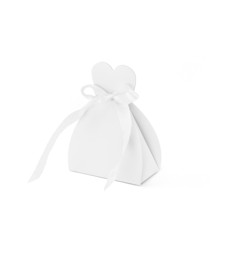 Dárková krabička ve tvaru Svatebních šatů (10 ks)