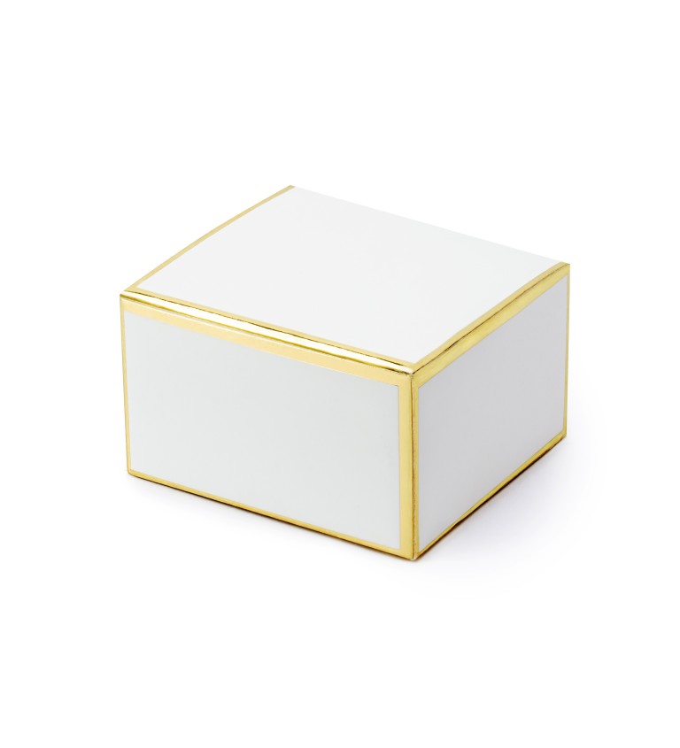 Krabičky v bílo-zlaté barvě
