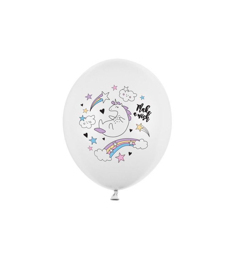 Balónek s potiskem jednorožce  - 6ks
