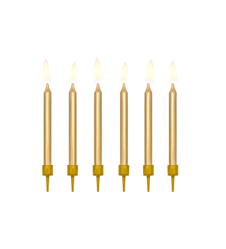 Dortové zlaté svíčky
