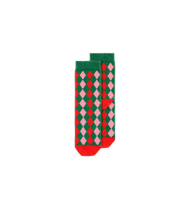 Vánoční ponožky s kosočtverci - dětské