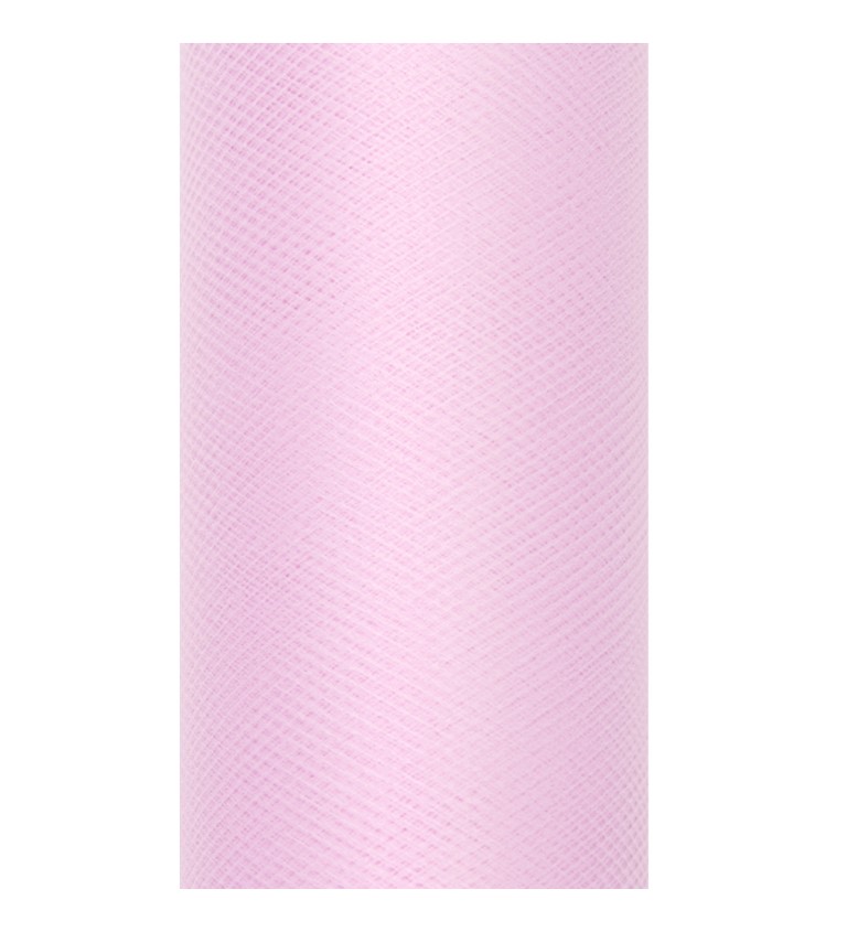 Bledě růžový tyl - role (0,3 m)