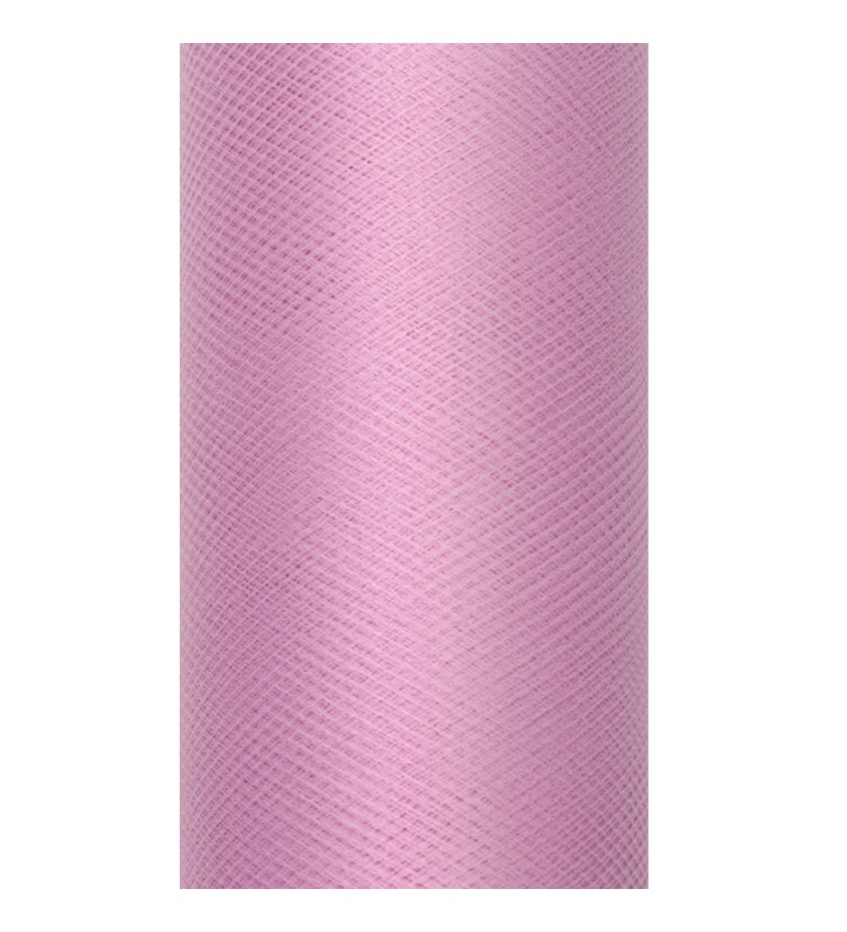 Pudrově růžový tyl - role (0,3 m)