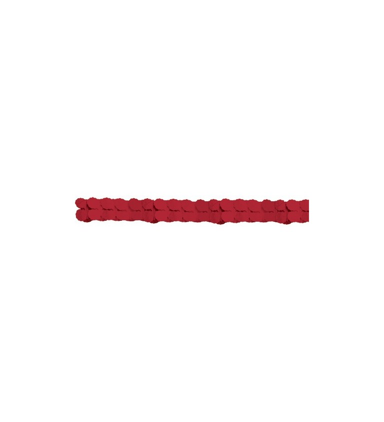 Girlanda - Papírová Červená