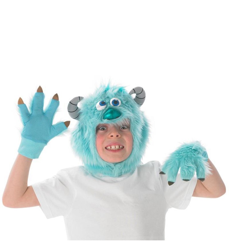 Dětský zvířecí kostým – Příšerky s.r.o Sully (hlava a rukavice)