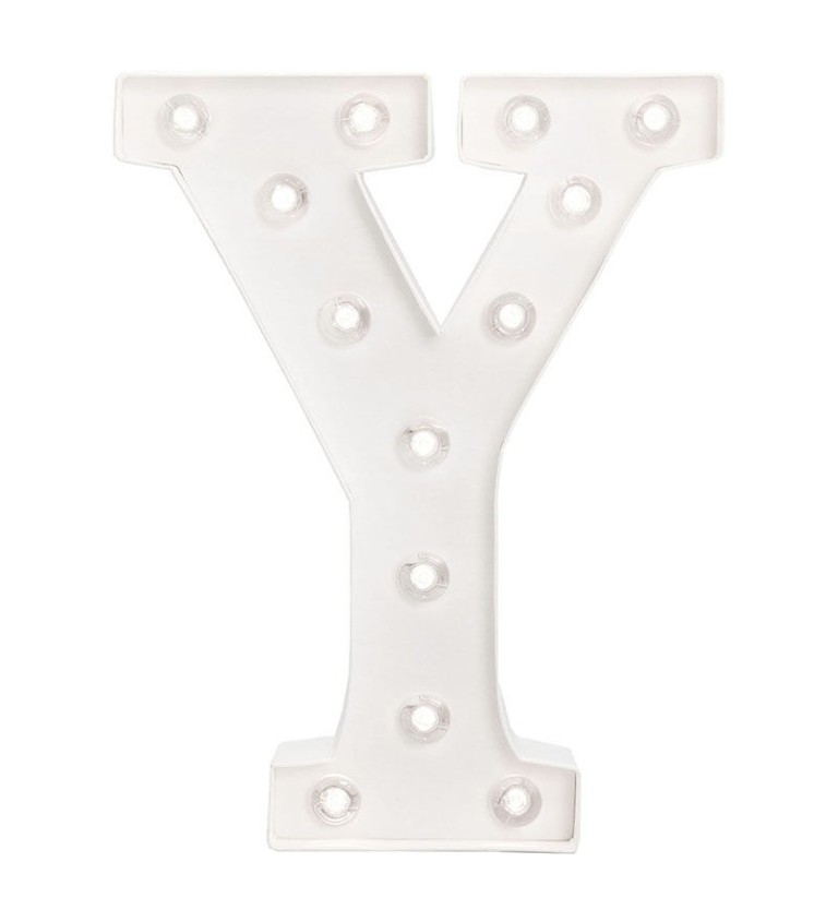 Svítící písmeno LED bílé - "Y"