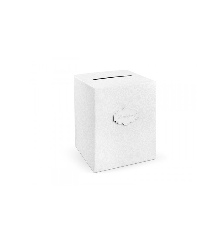 Bílá krabička na svatební přání