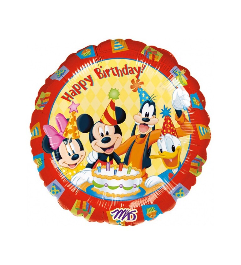 Fóliový balónek Narozeniny s Mickey mousem