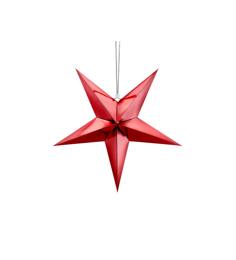 Červená papírová hvězda II