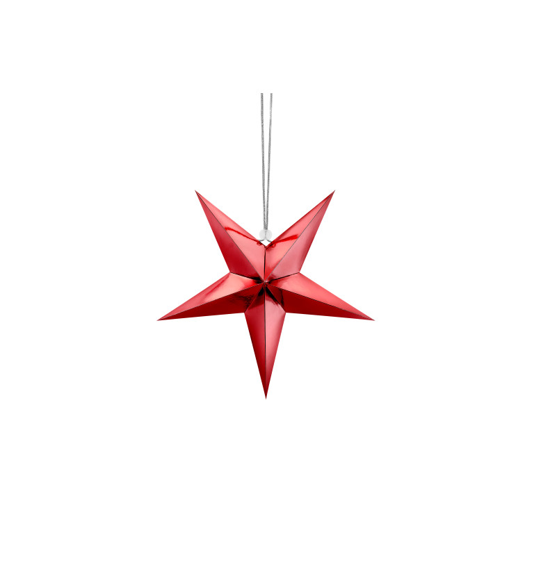 Červená papírová hvězda