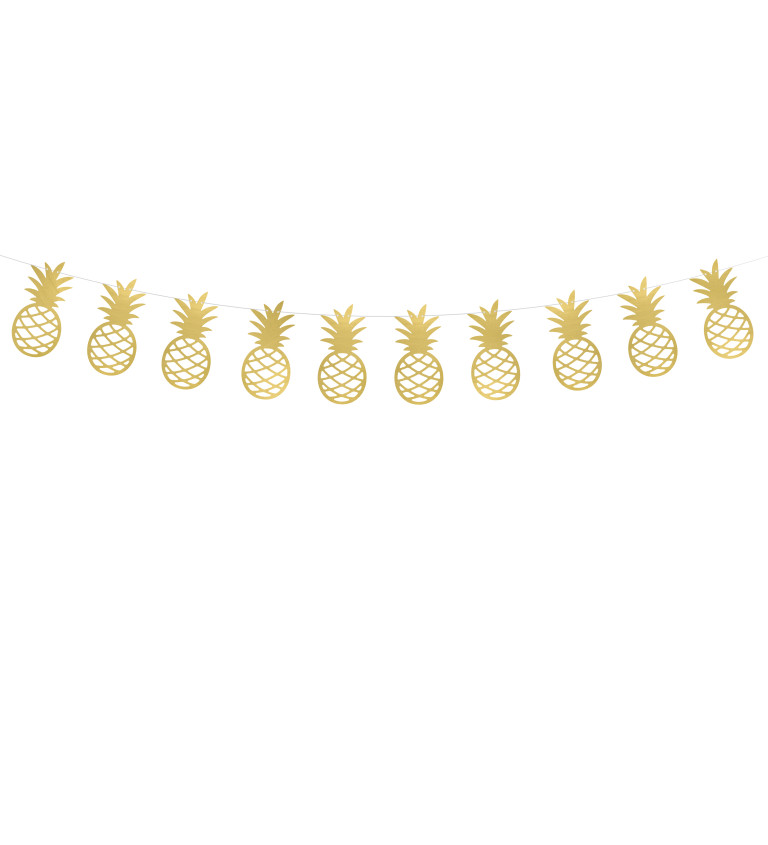 Girlanda se zlatými ananasy