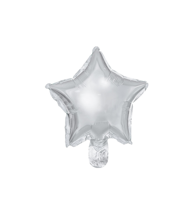 Fóliové balónky stříbrných hvězd - 25 ks