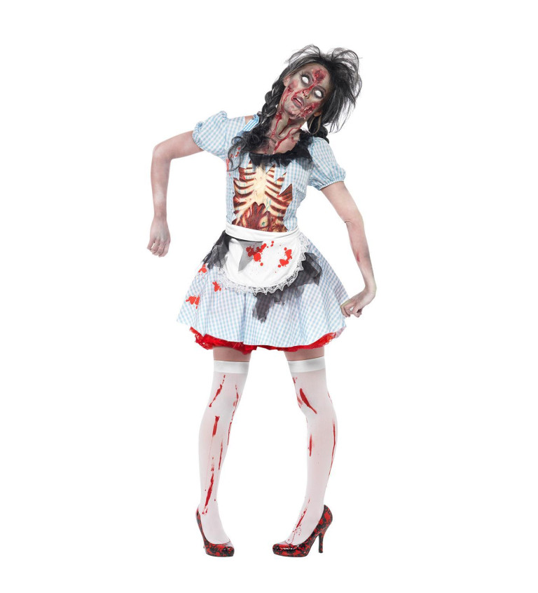 Zombie vesničanka dámský kostým
