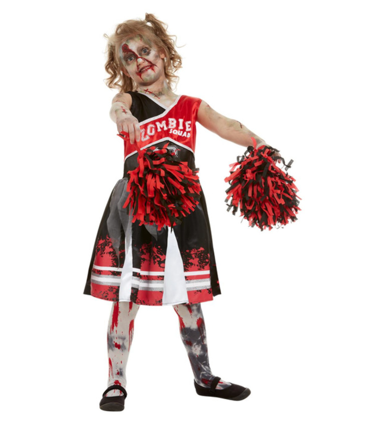 Zombie roztleskávačka dívčí kostým