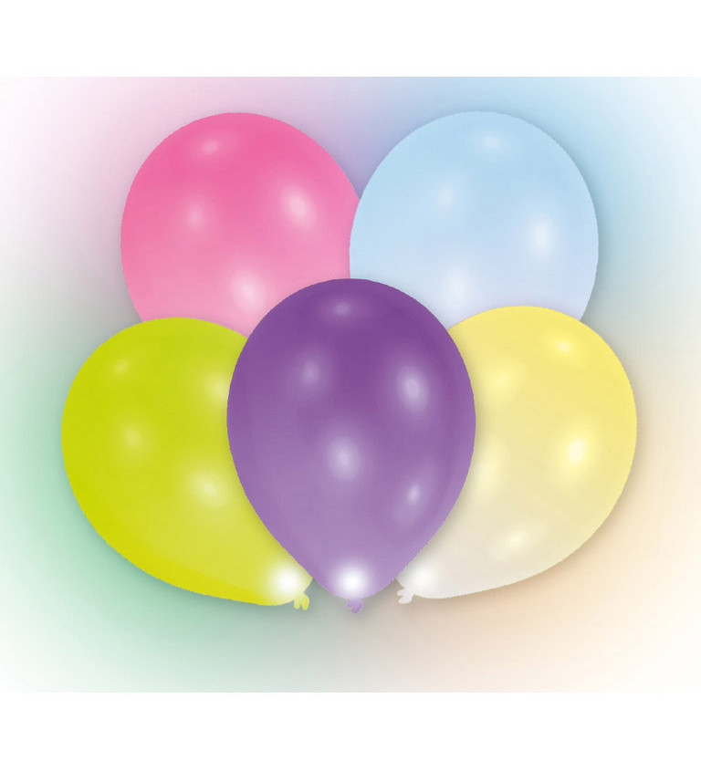 Svítící barevné balóny
