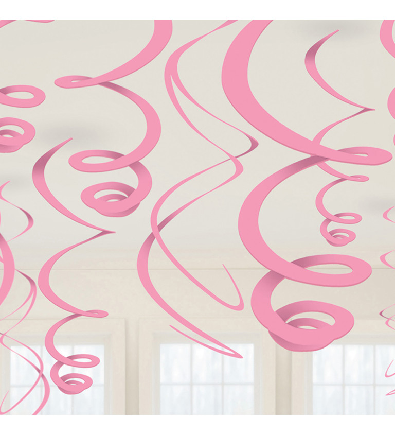 Růžové dekorační spirály