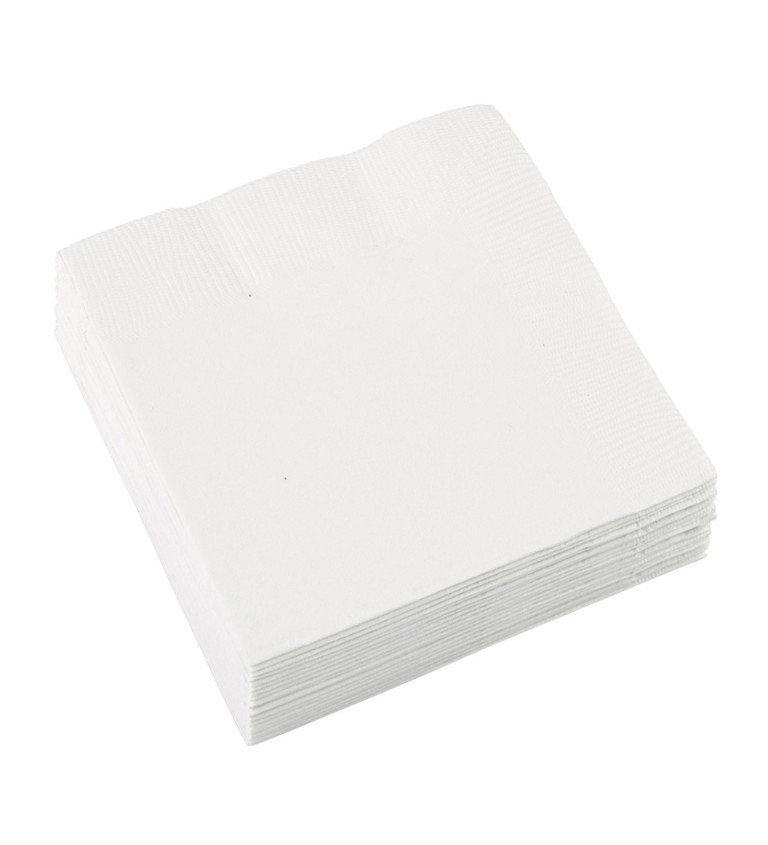 Bílé papírové ubrousky - malé - 20 ks