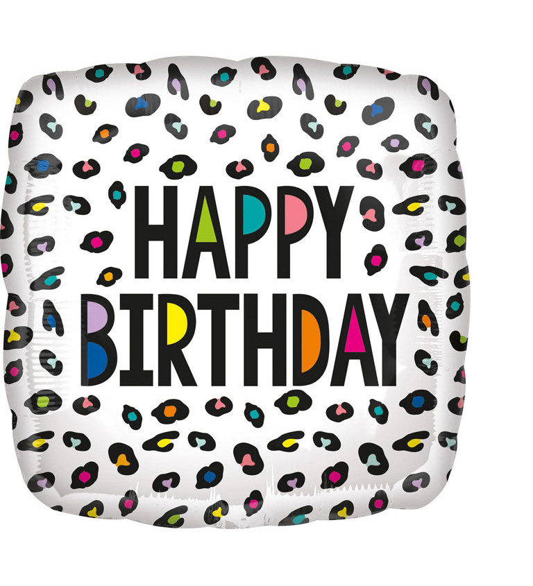 Happy birthday - Barevný balónek