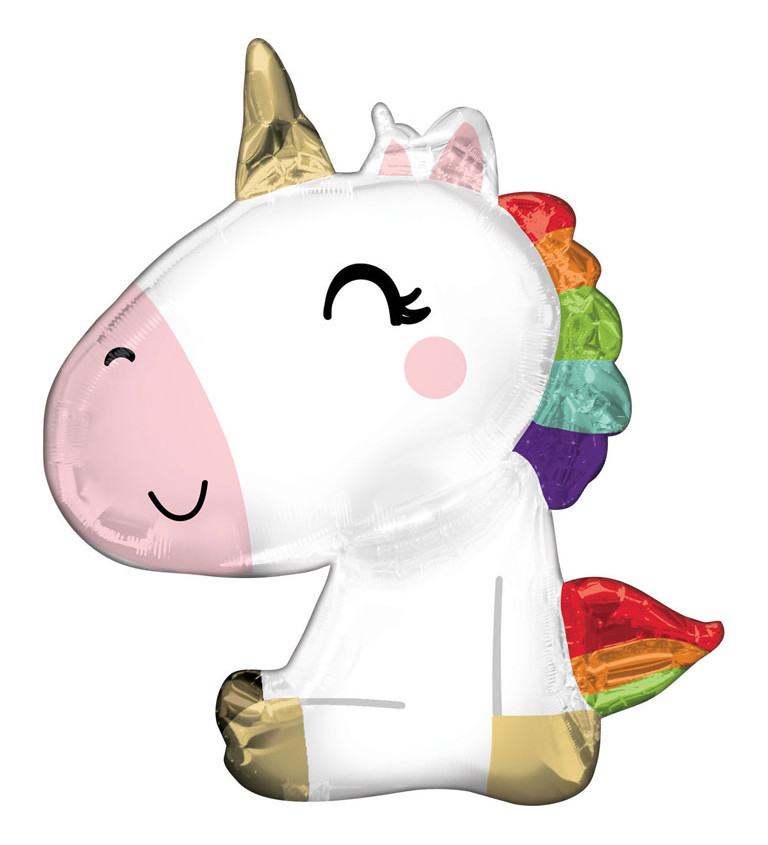 Fóliový balónek - roztomilý jednorožec/unicorn