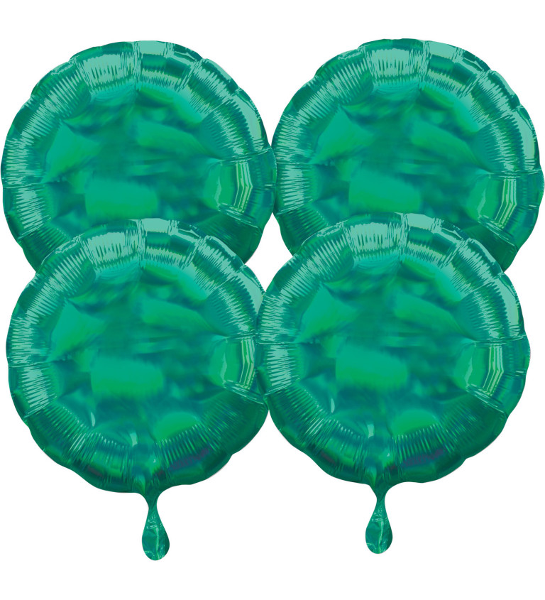 Fóliové balónky duhově zelené