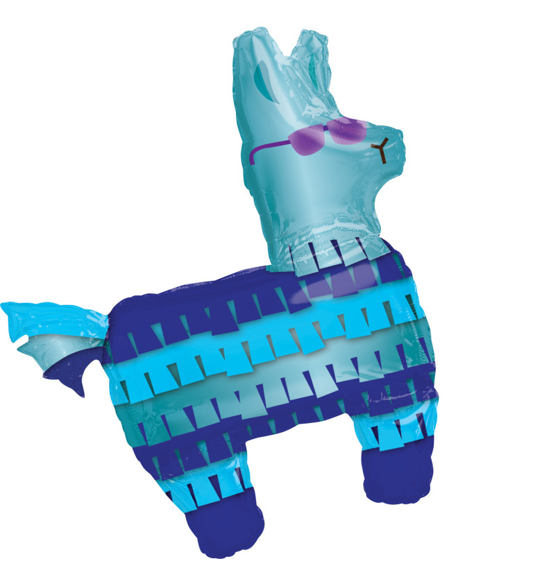 Fóliový balónek - modrá lama