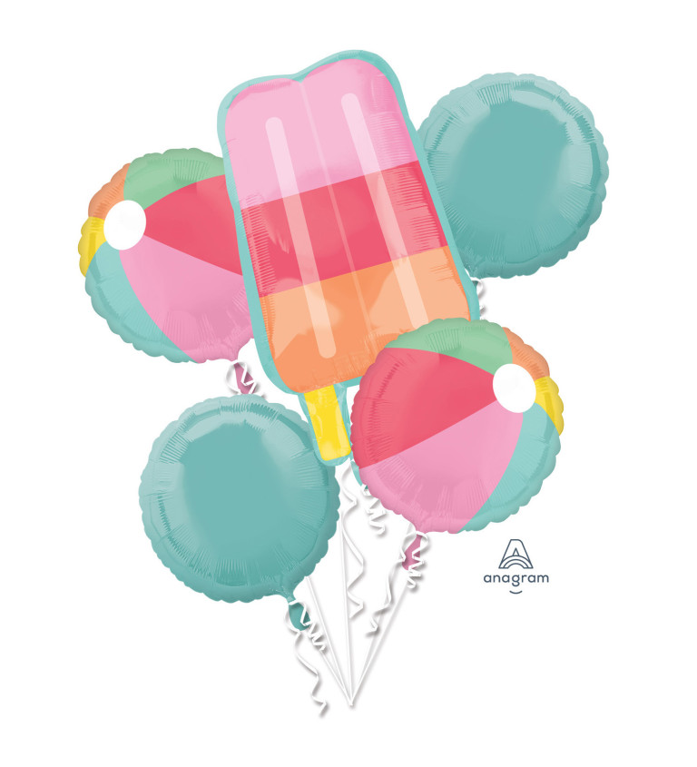 Letní set fóliových balónků