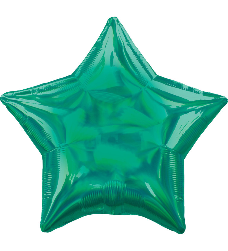 Balón- zelená holografická hvězda