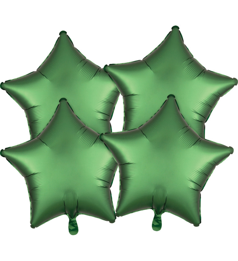 Set balónků hvězdy zelené