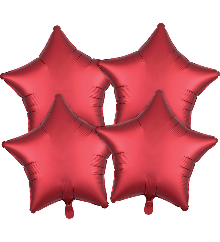 Set balónků červené hvězdy